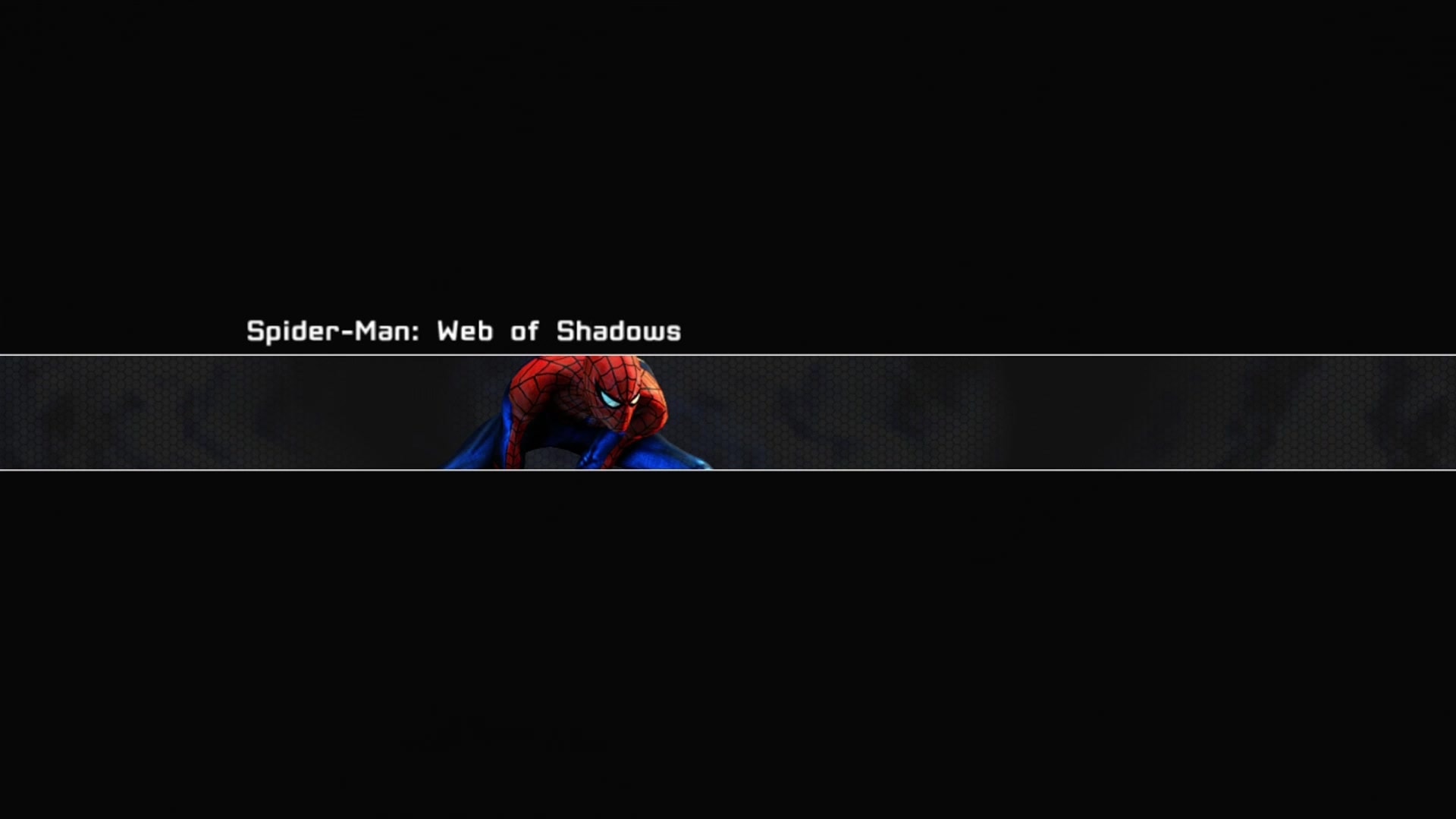 Spiderman: Web of Shadows title screen for Xbox 360